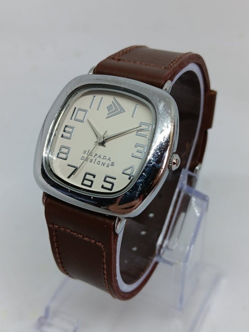 Silpada Designs Women's 30mm x 30mm S/Steel Square Quartz White Dial Watch